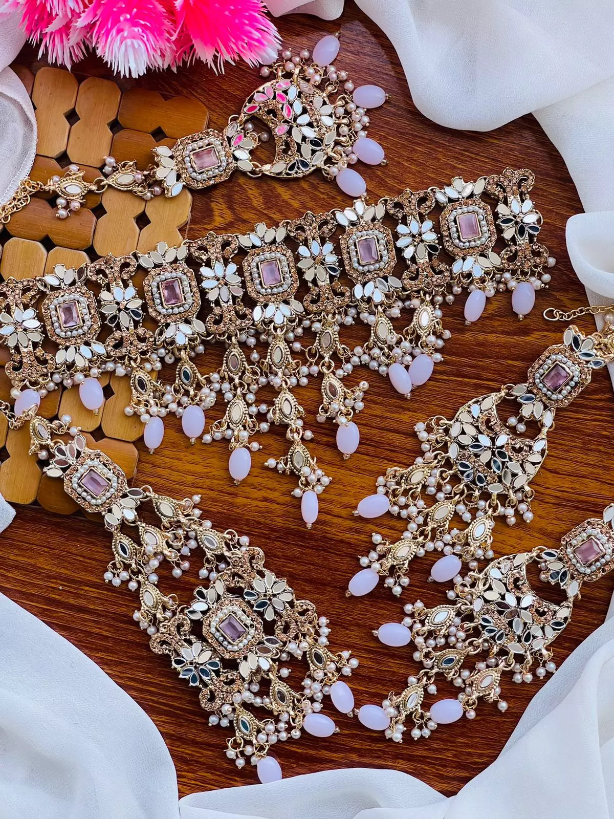 Kundan bridal set with jhumar