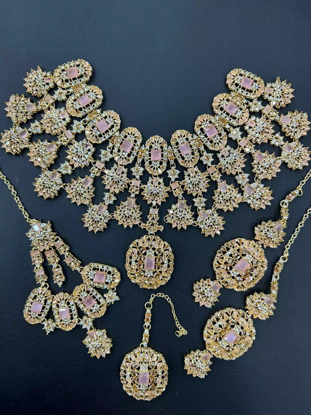 AD Zircon bridal set with jhumar