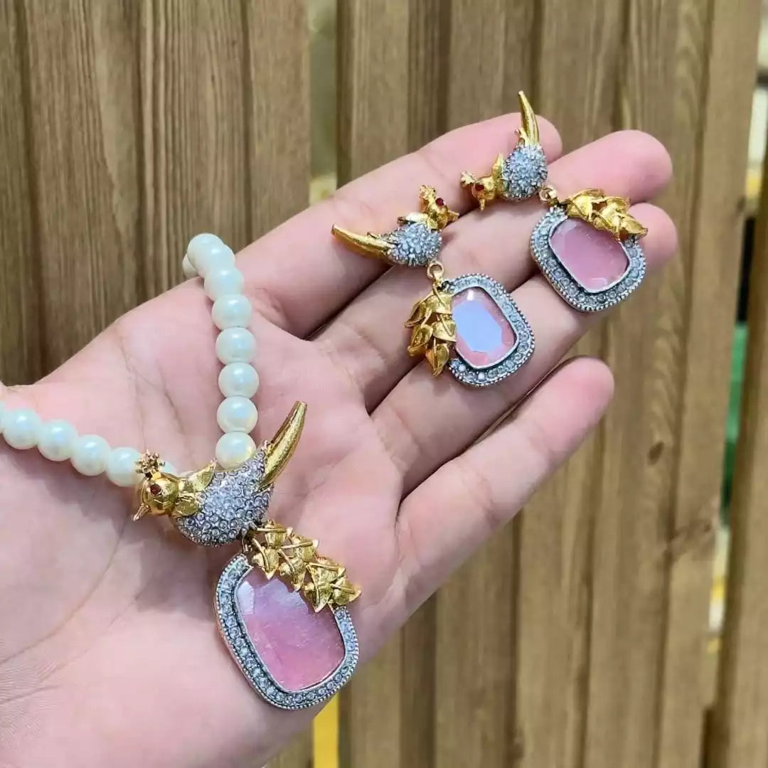 Designer bird locket set