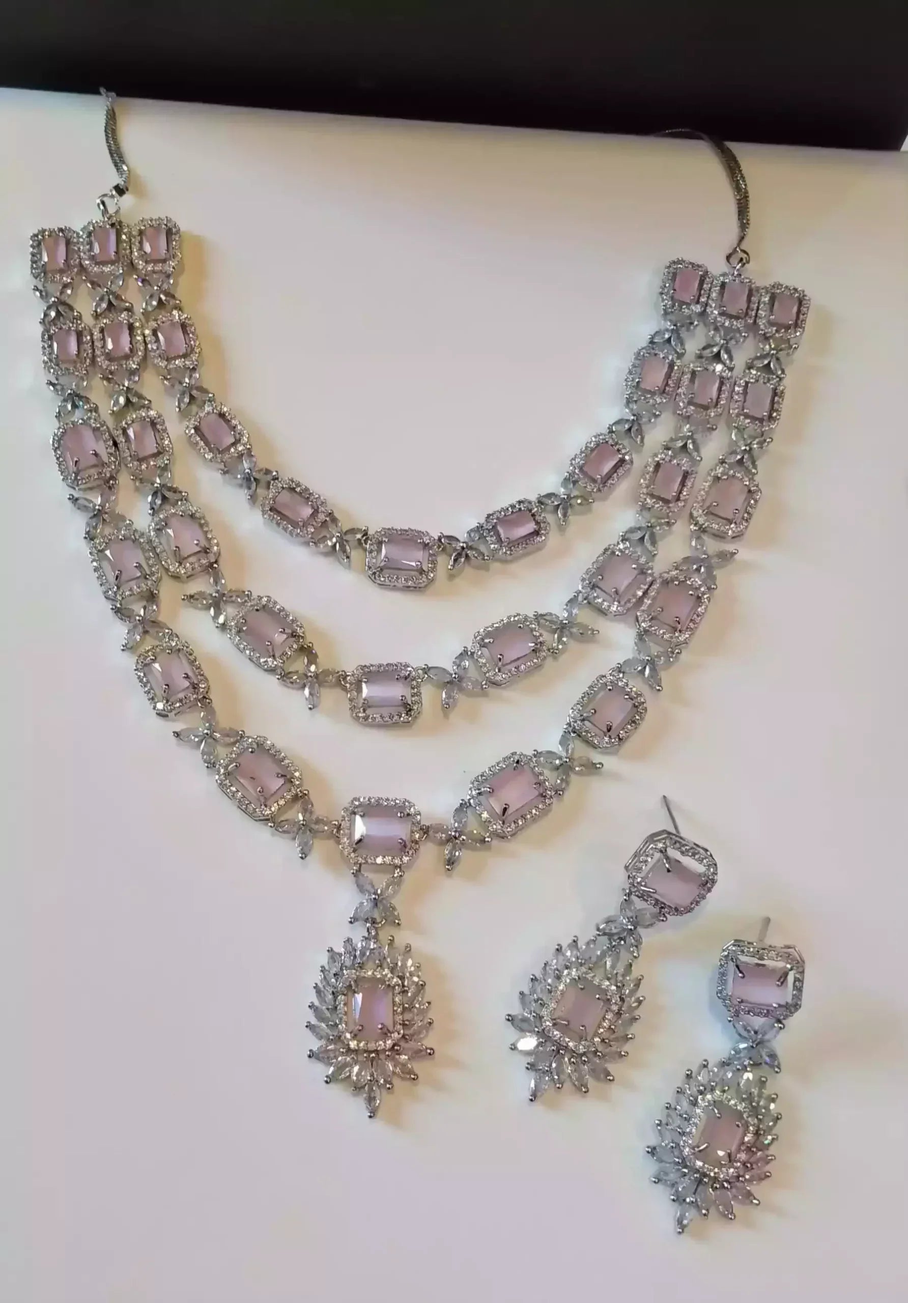 American diamond 3 layer bridal set Main image