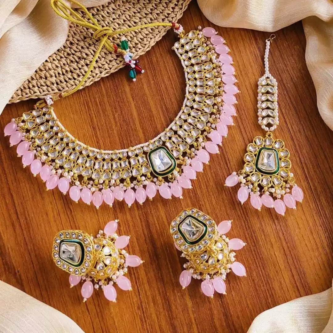 Dabbi kundan necklace set