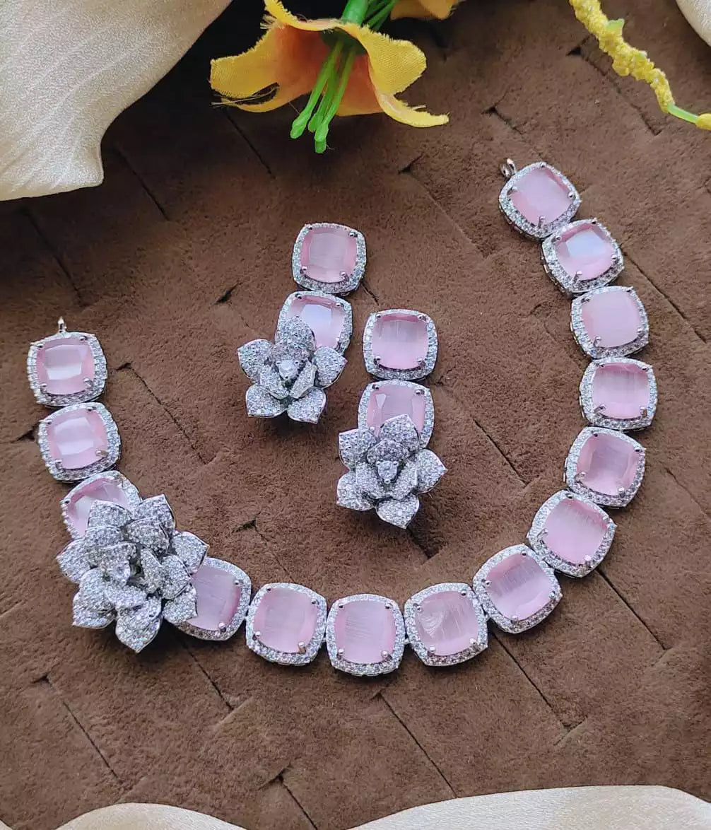 Micro Zircon AD floral set