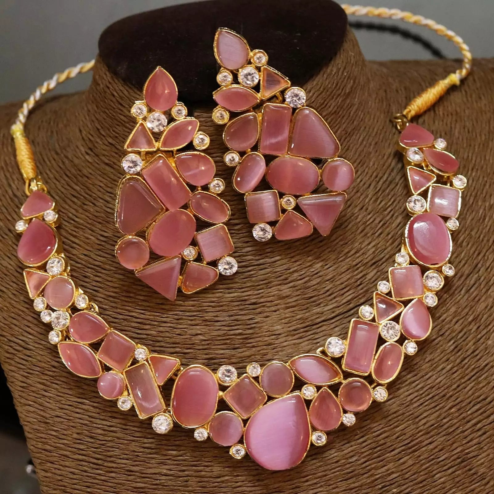 Egyptian stone necklace set