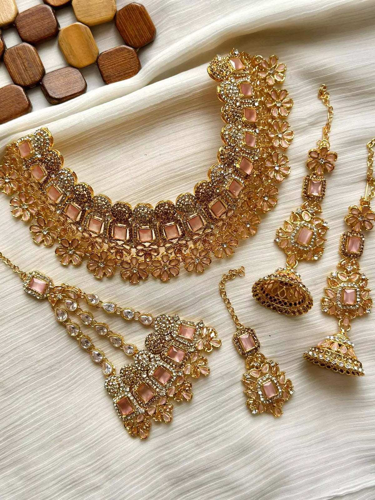 Zircon Floral bridal set