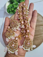 Zircon necklace set with teeka