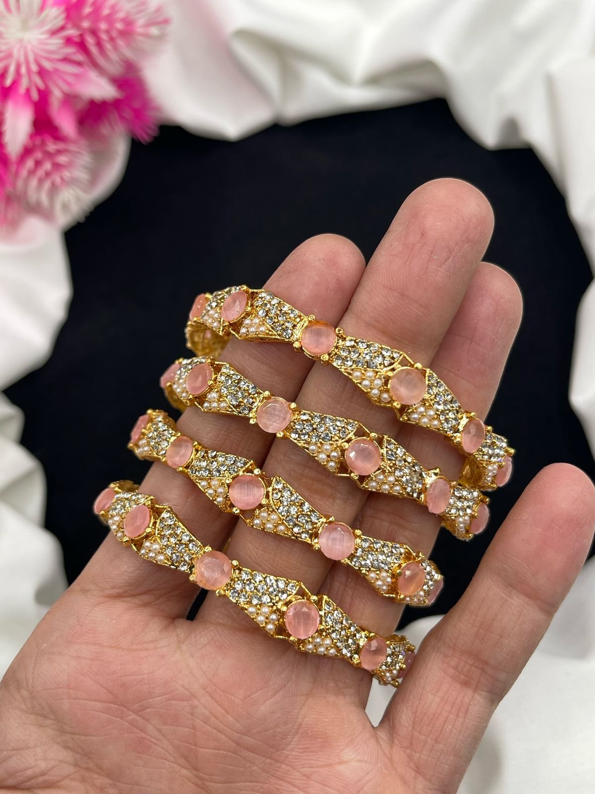 Zircon 4pcs bangles set