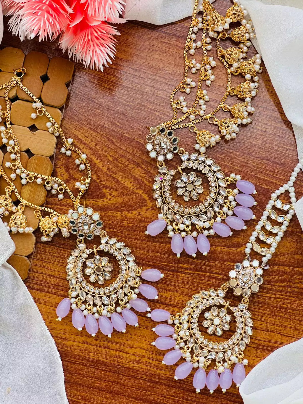Big size Bahubali earrings teeka