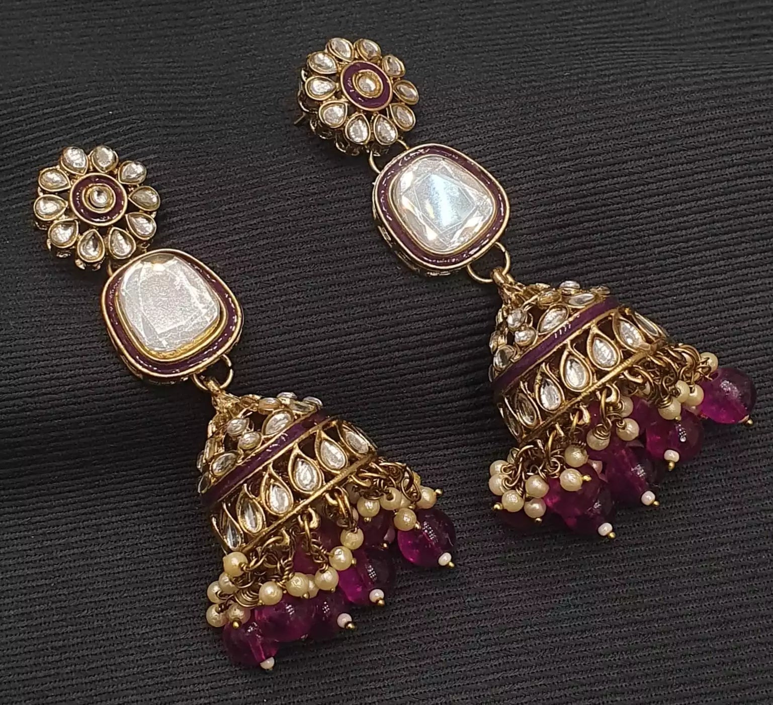 Indian kundan jhumki