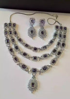 American diamond 3 layer bridal set
