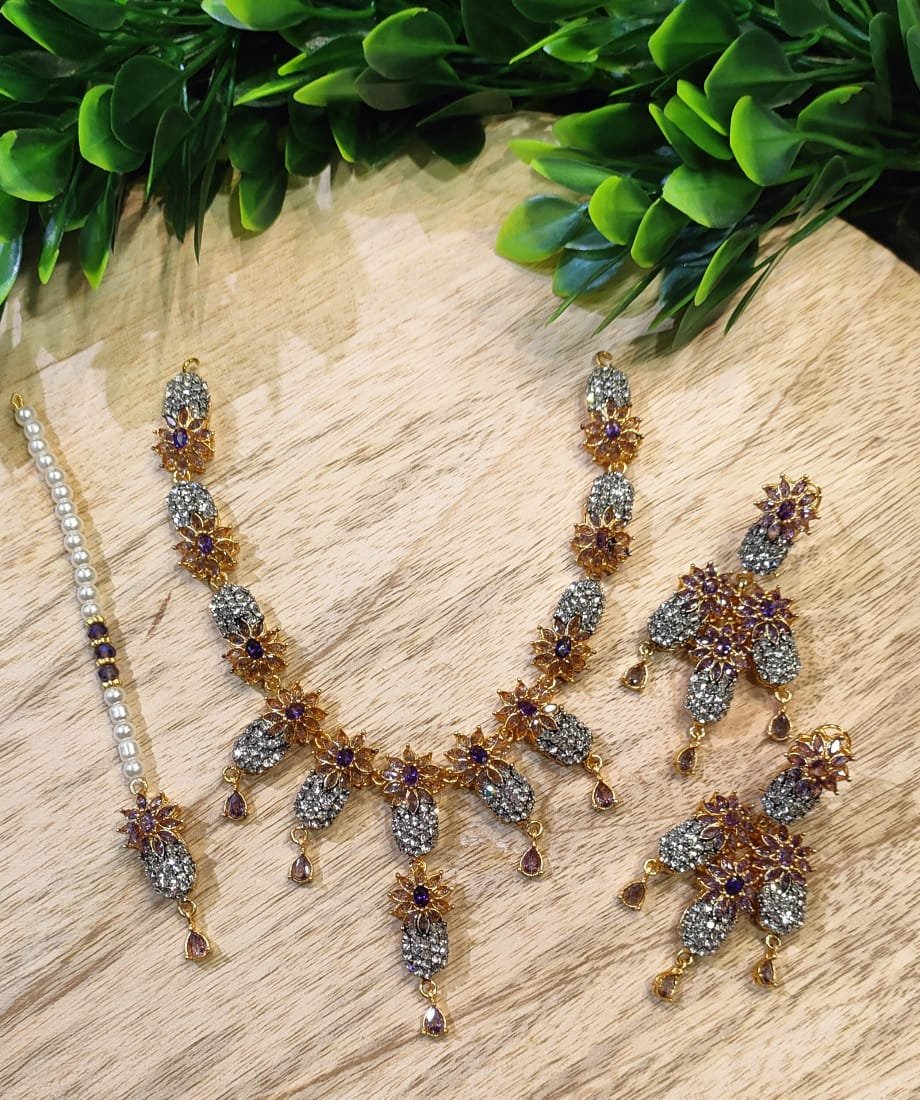 High quality zircon necklace set