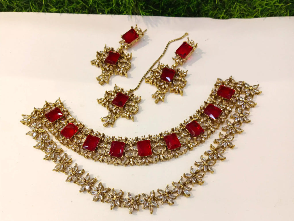 Double layer zircon bridal set