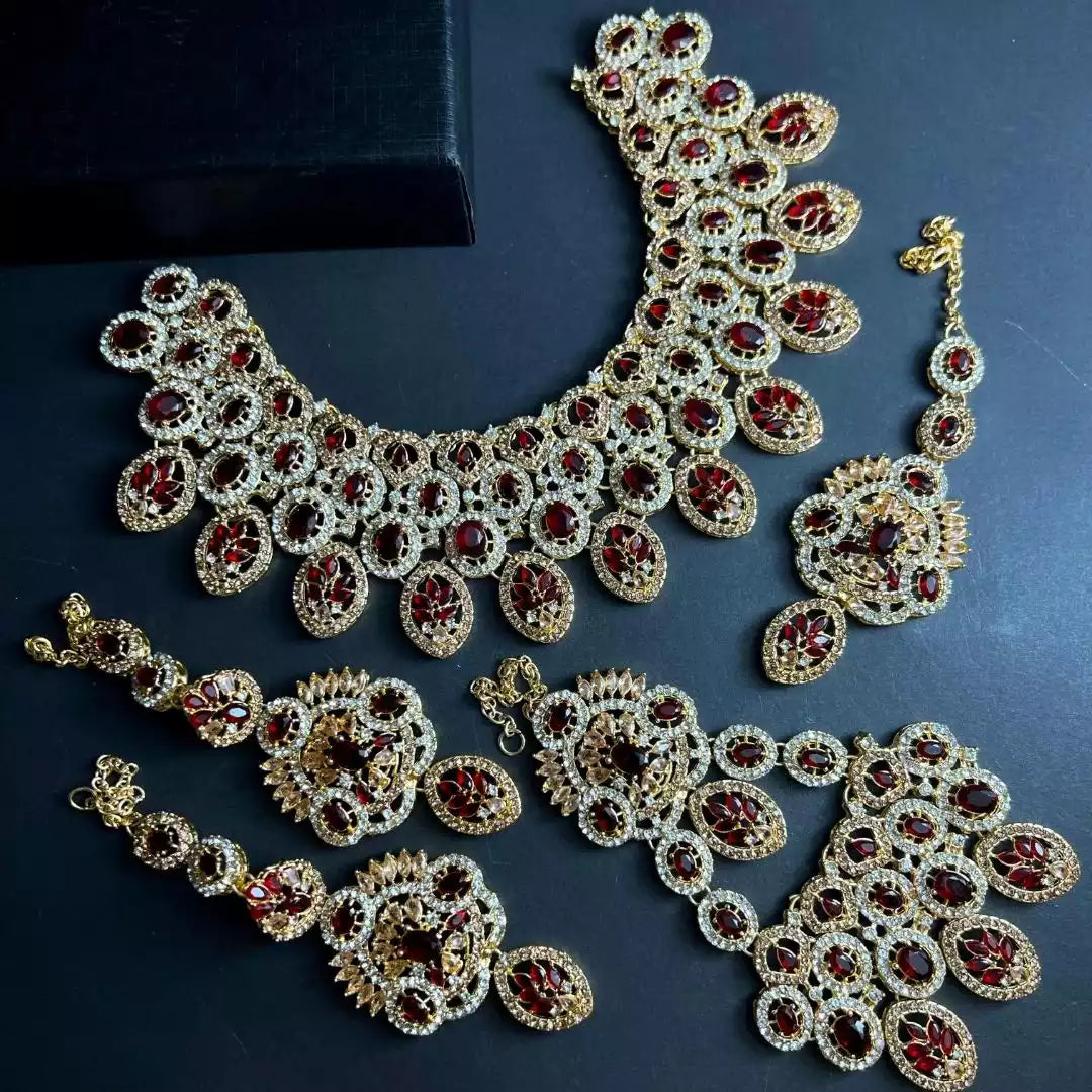 Zircon bridal set with jhumar Main image