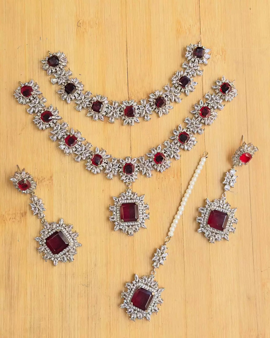 Double Zircon necklace set