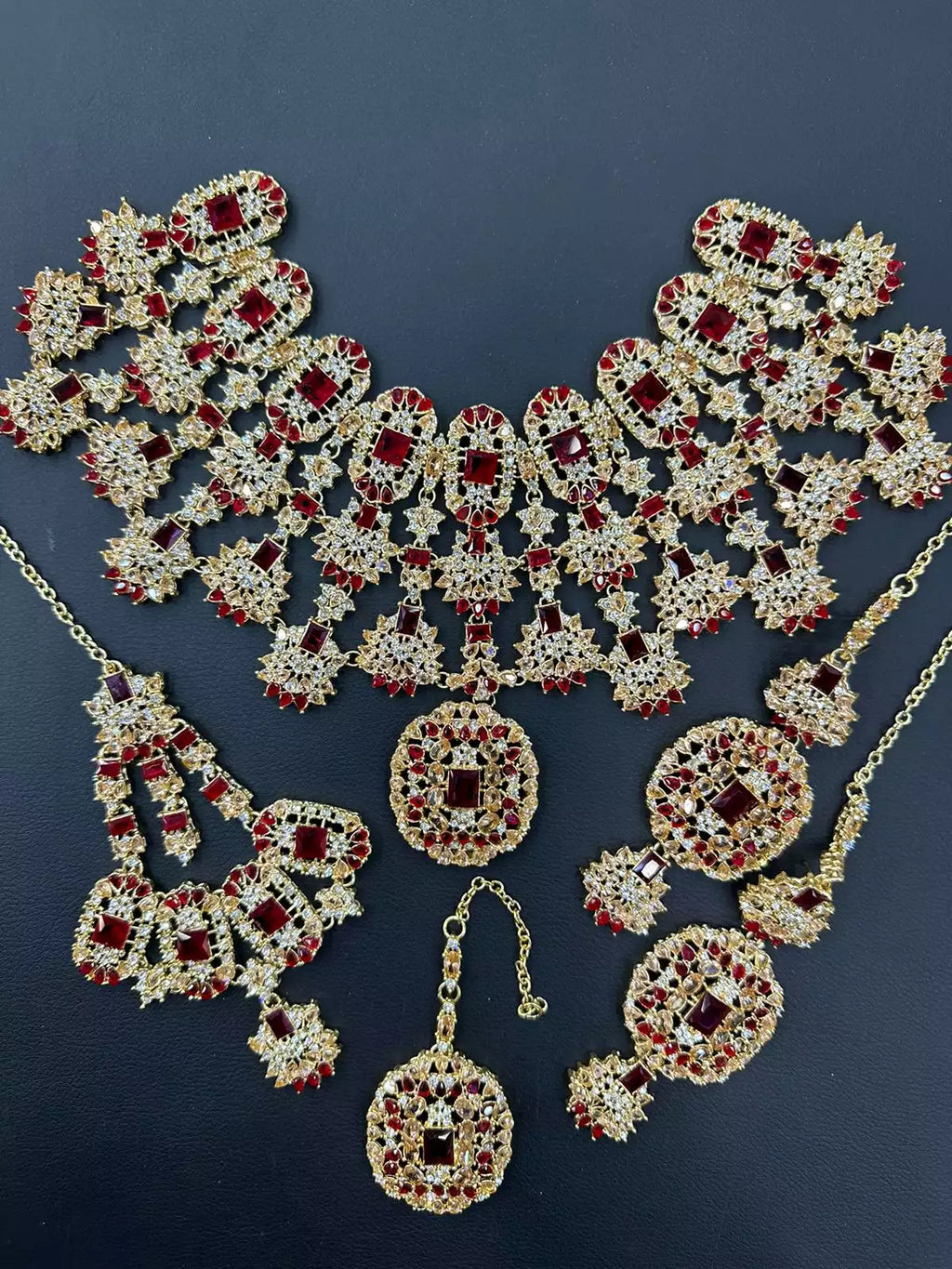 AD Zircon bridal set with jhumar