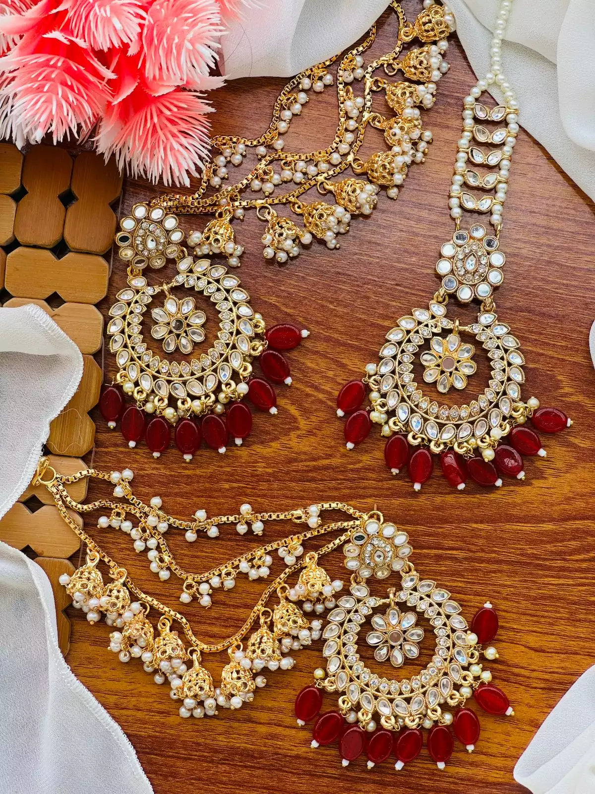 Big size Bahubali earrings teeka