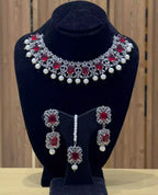 Pearl zirconia necklace set