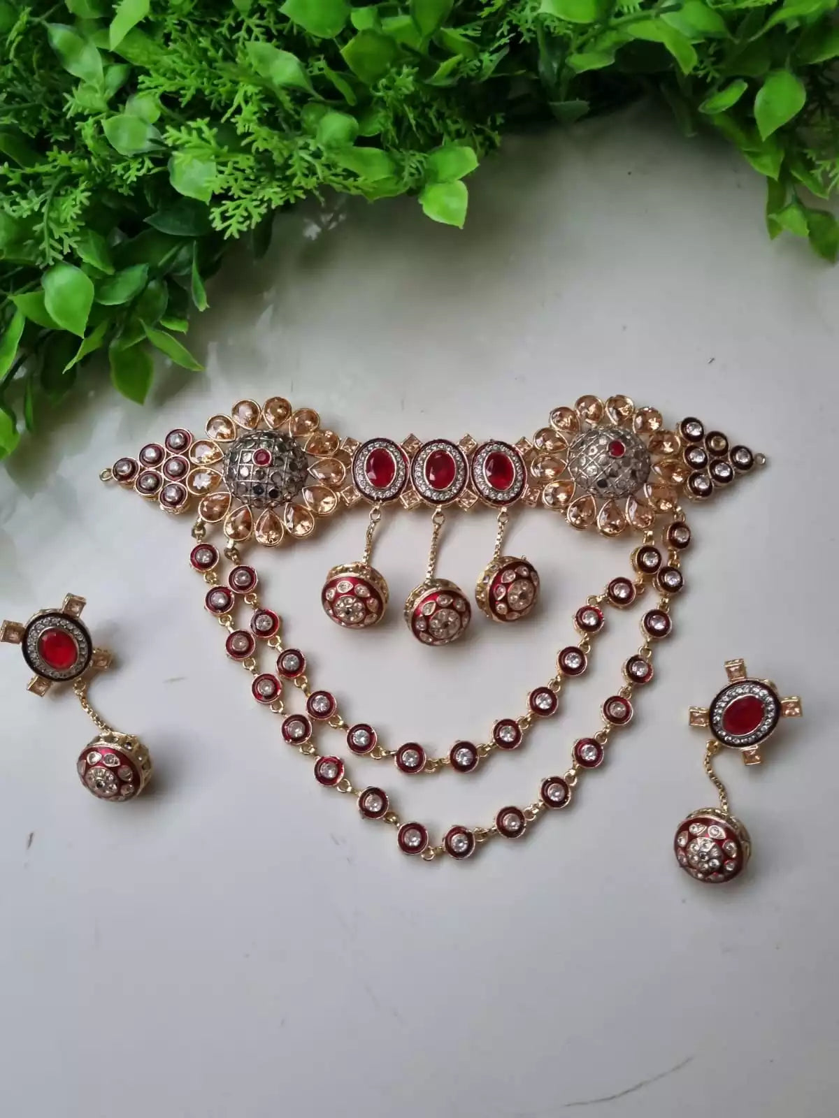 Meenakari maala style set