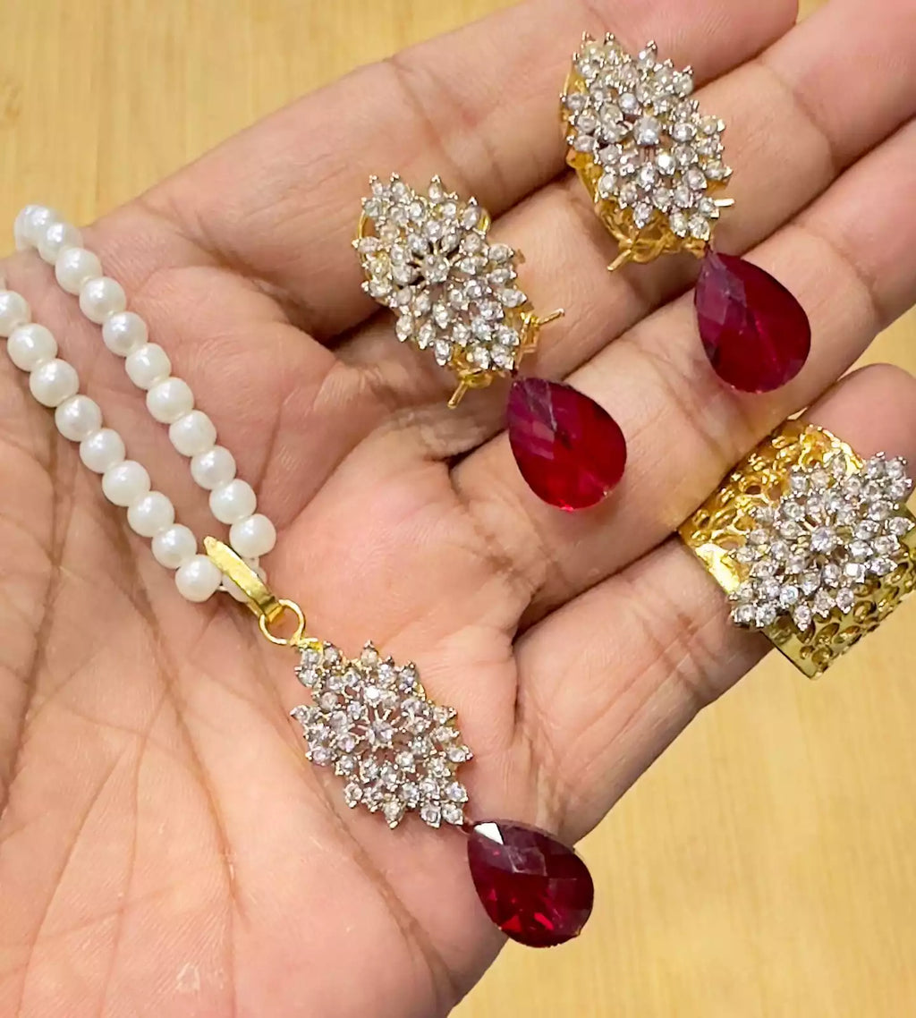 Jarao Zircon locket set