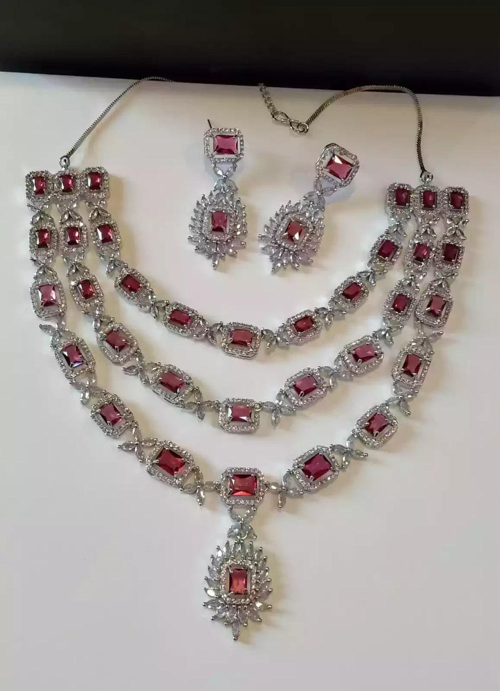 American diamond 3 layer bridal set