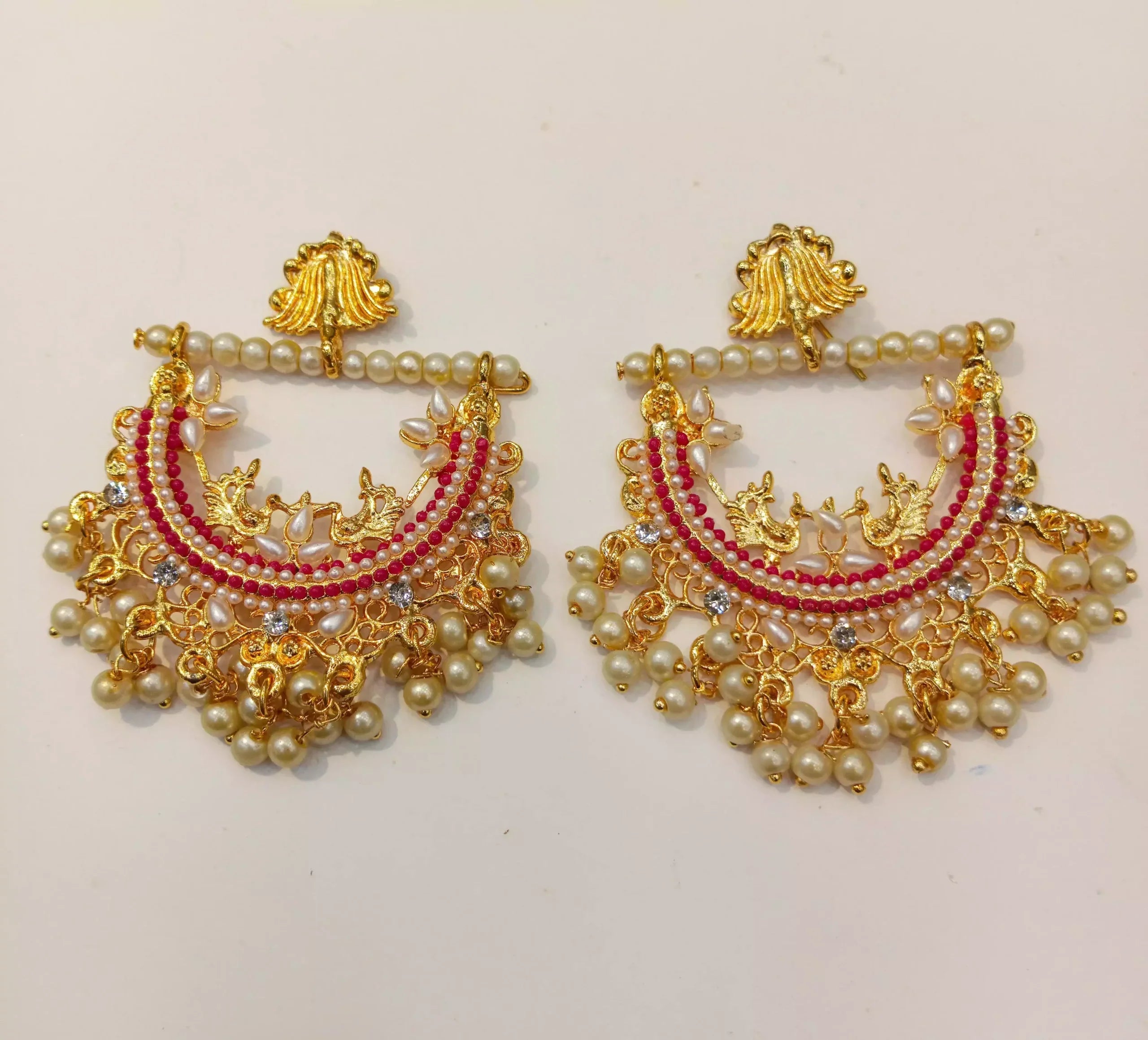 Gold plated designer earrings