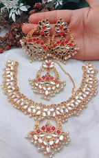 Sheesh kundan necklace set