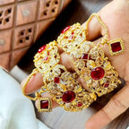 Zircon openable bangle pair