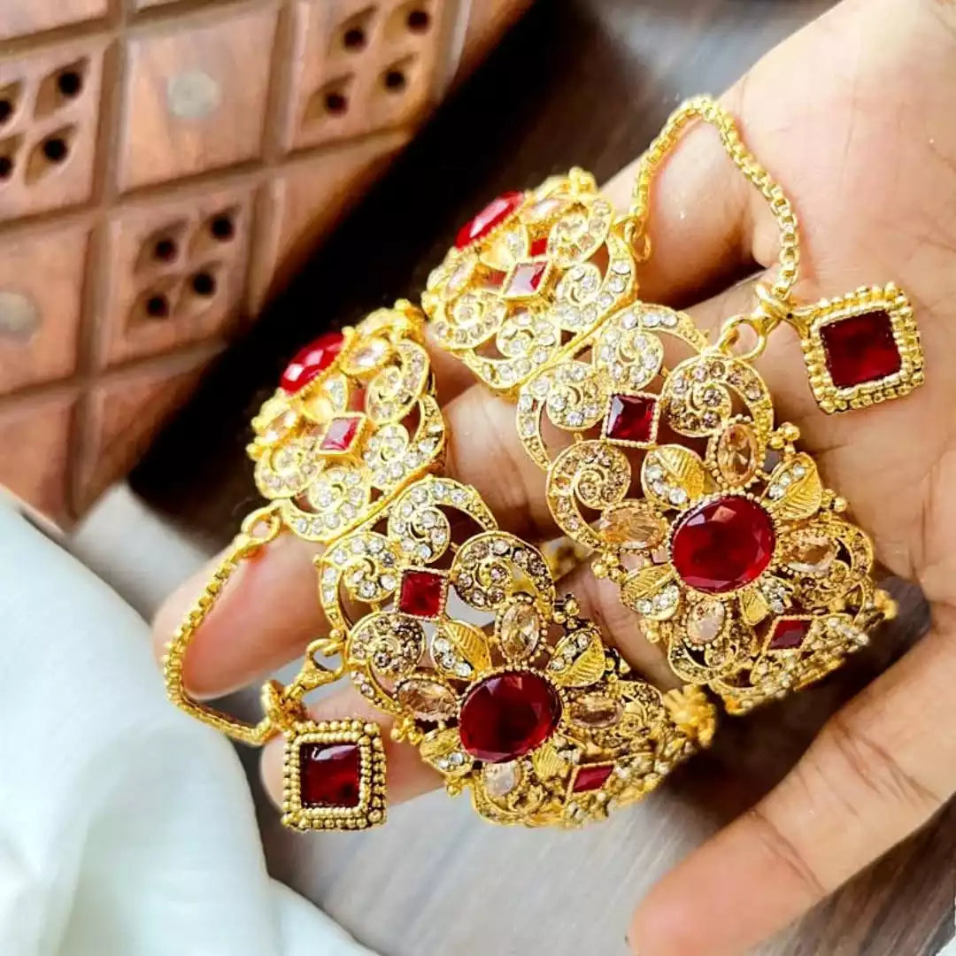 Zircon openable bangle pair
