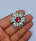 One carat floral ring
