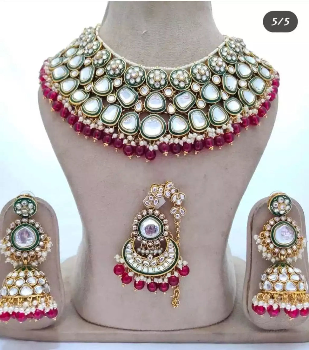 Indian polki bridal set