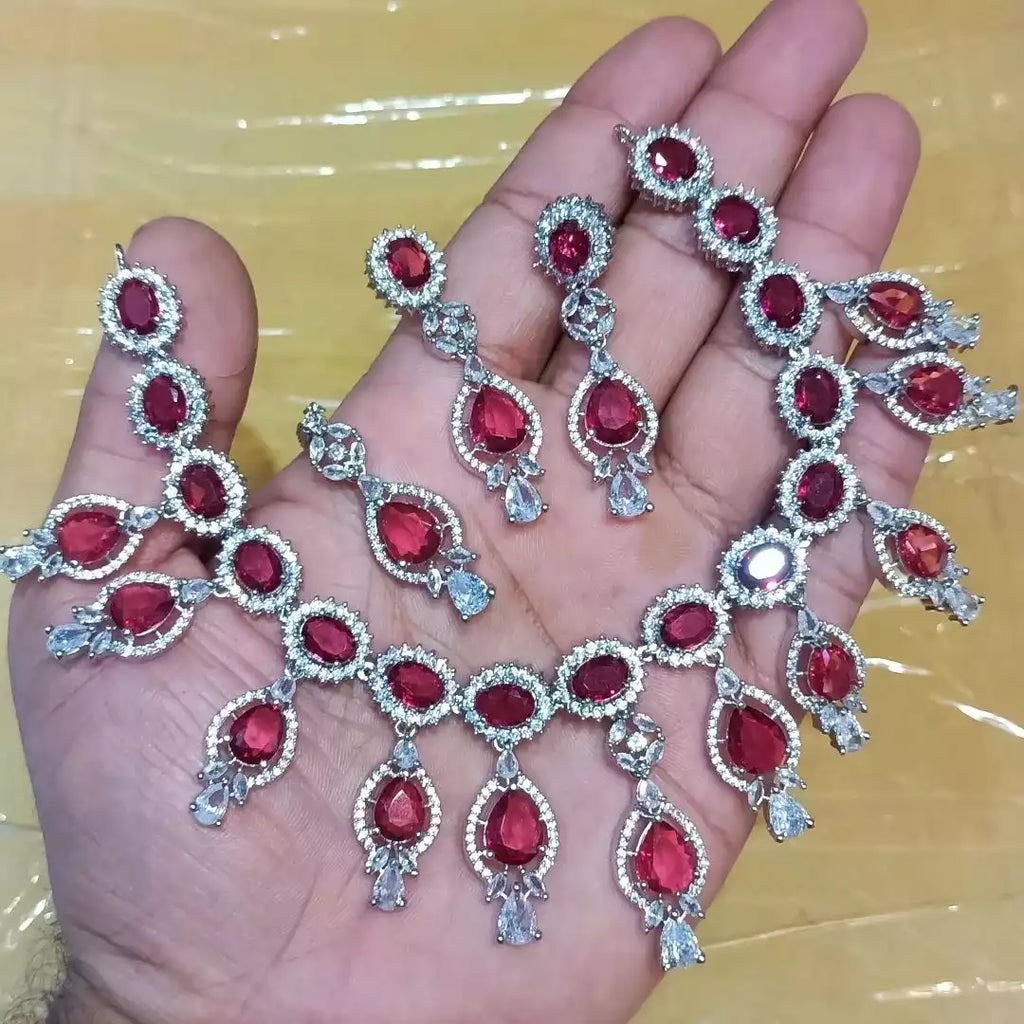 American diamond necklace set