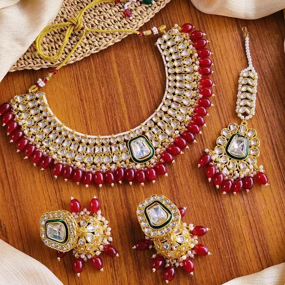 Dabbi kundan necklace set