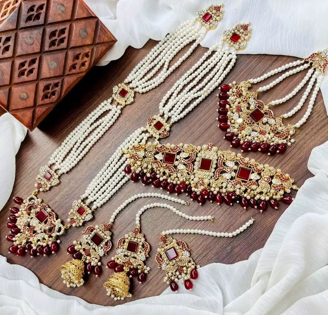 Royal pearl bridal set Main image