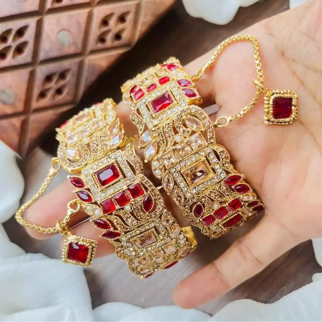 zircon openable bangle pair