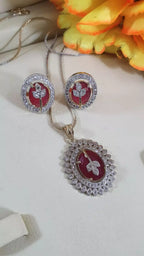Indian zircon long chain set-017