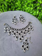 Zircon full neck bridal set