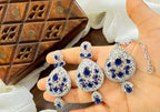 Zircon earrings teeka
