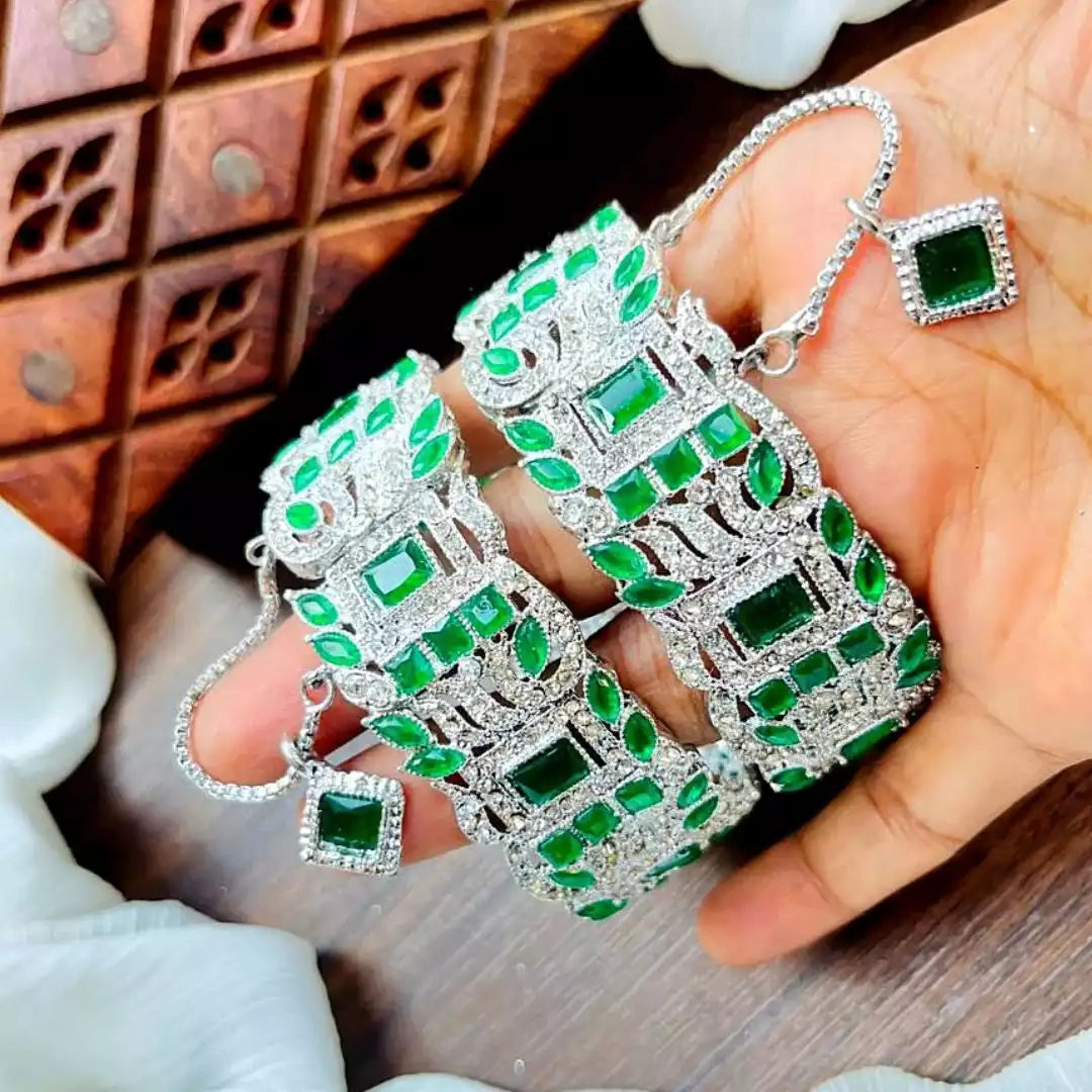 zircon openable bangle pair