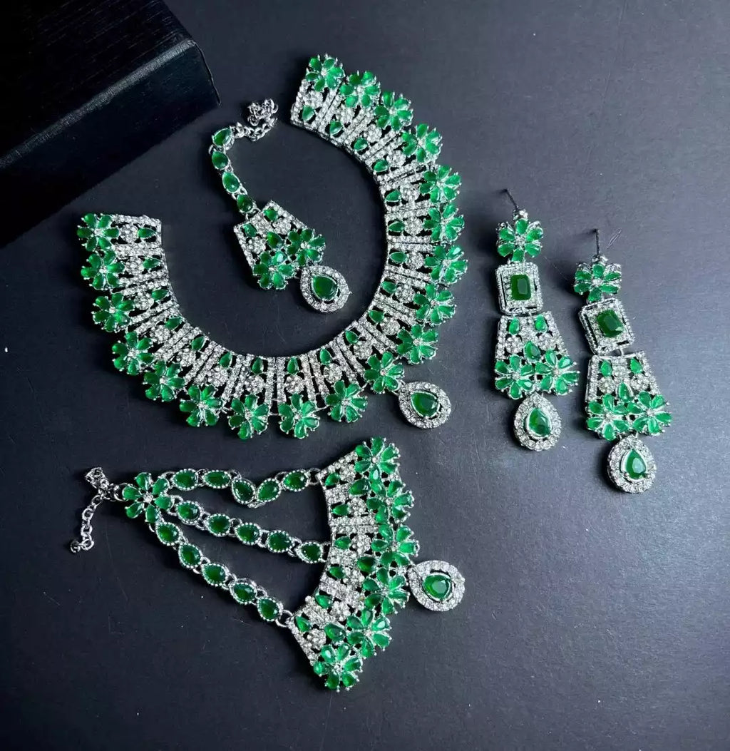 Zircon Bridal set with jhumar