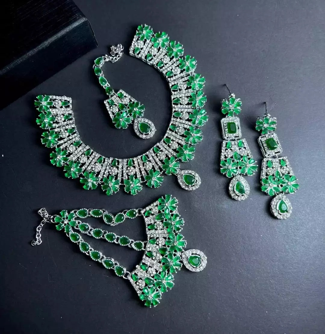 Zircon Bridal set with jhumar
