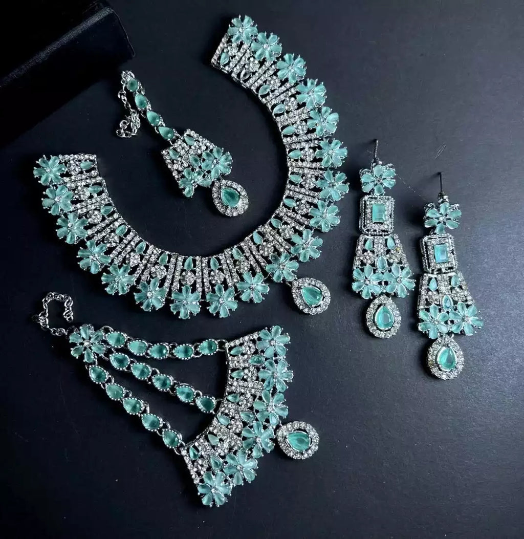 Zircon Bridal set with jhumar