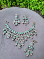 Zircon full neck bridal set