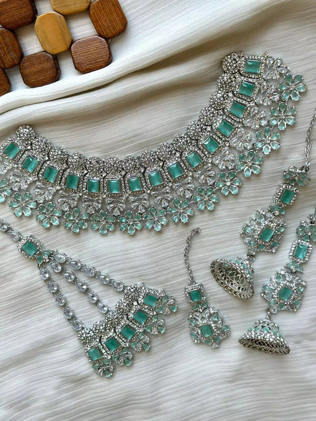 Zircon Floral Bridal set
