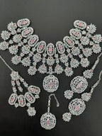 AD Zircon bridal set with jhumar