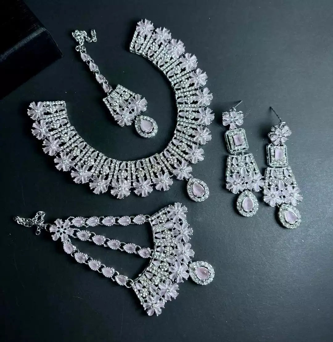 Zircon Bridal set with jhumar Main image