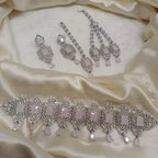Zircon choker set with ring