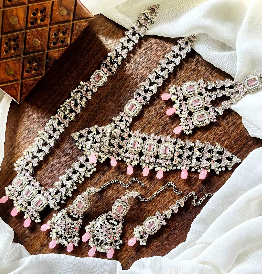 Kundan double dholna bridal set