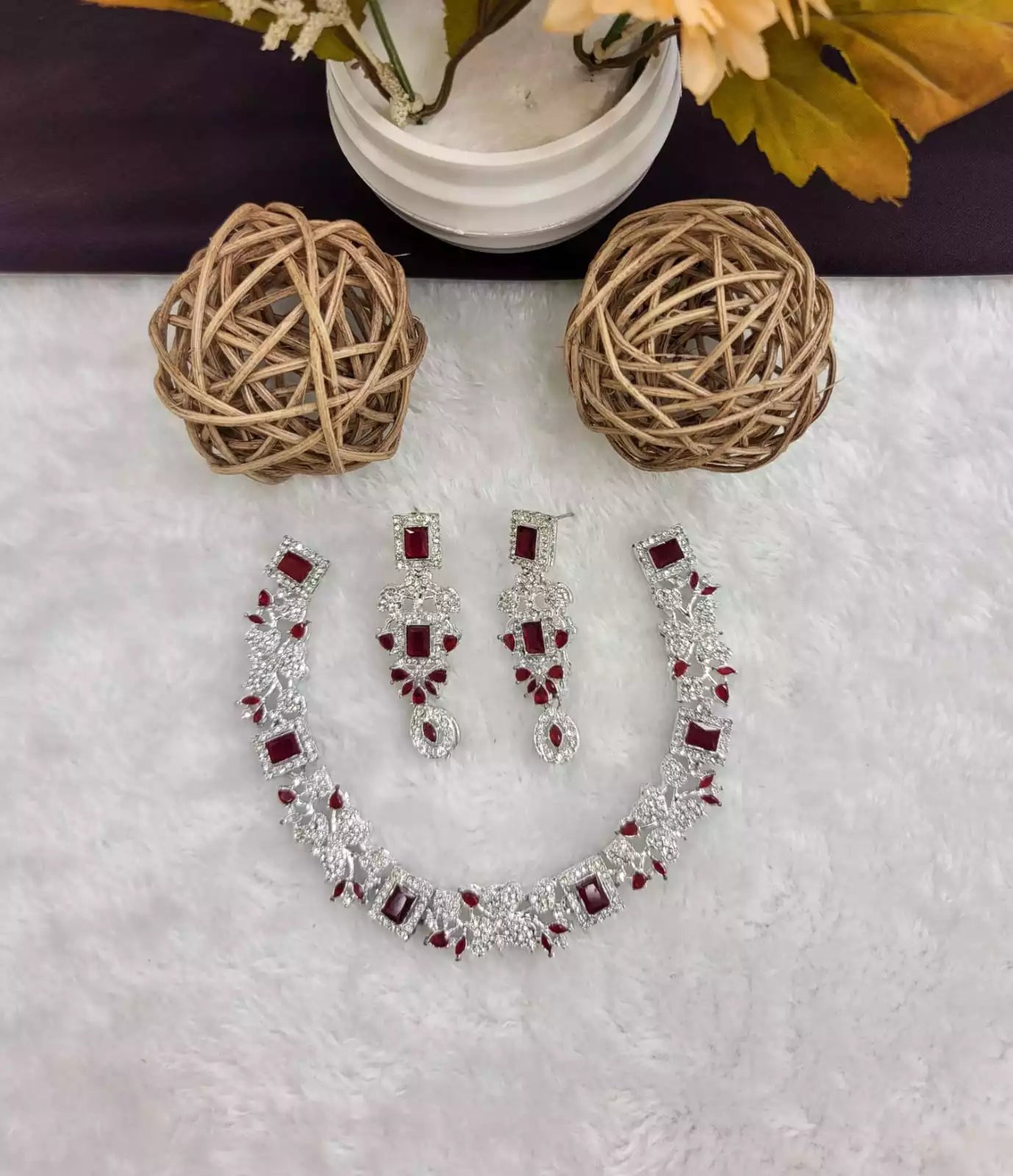 Indian Zircon necklace set
