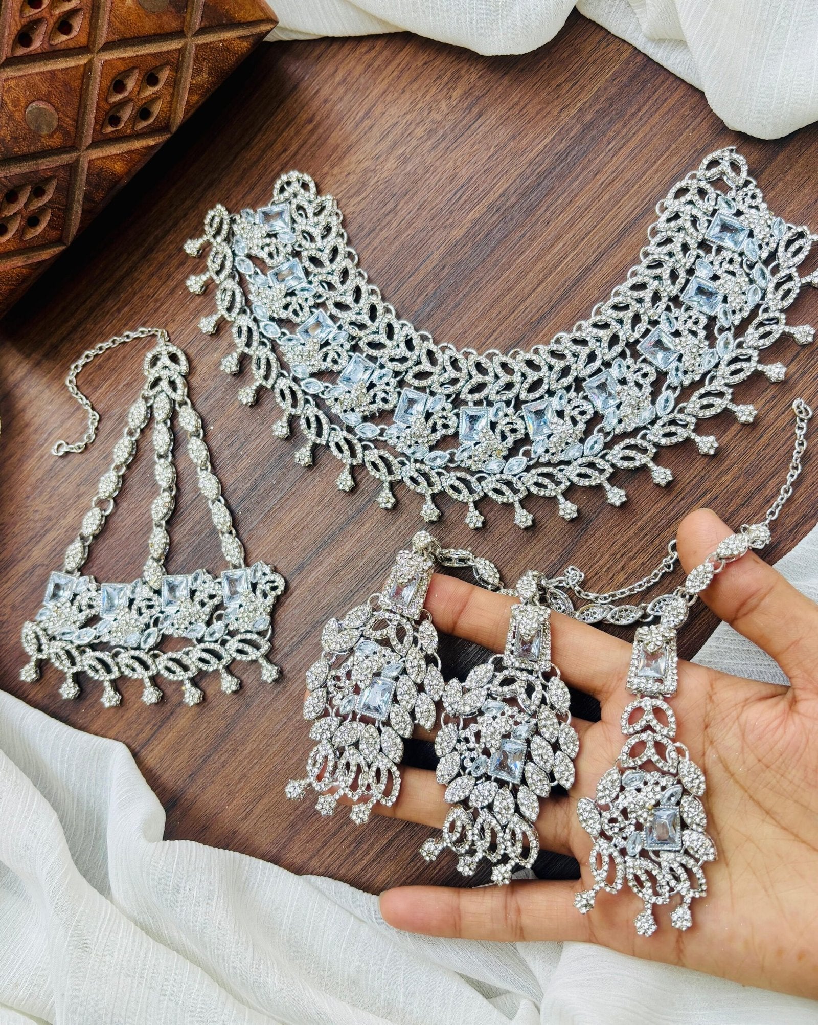 Zircon Bridal set with jhumar