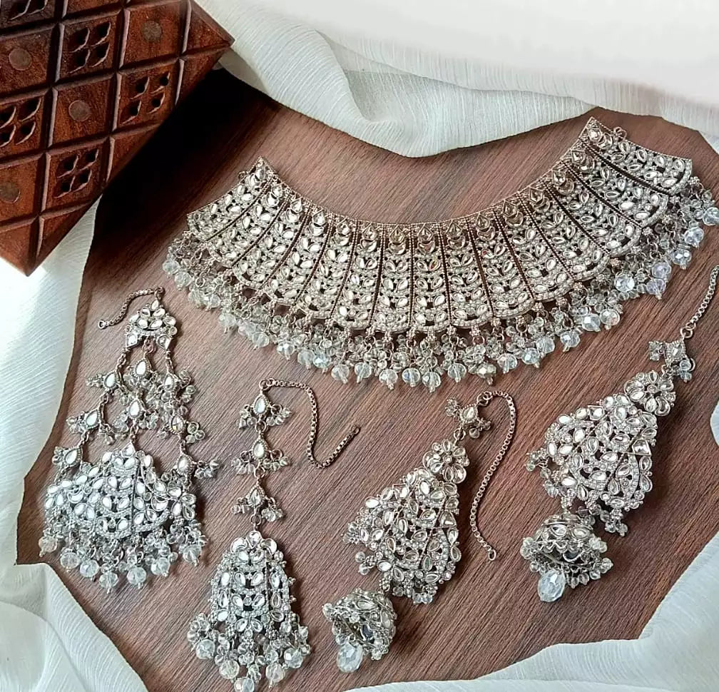 Full Kundan bridal jhumar set
