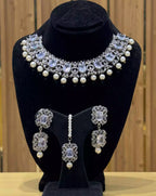 Pearl zirconia necklace set